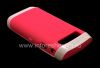 Photo 8 — Original Silicone Case with plastic rim Hardshell & Skin for BlackBerry 9100/9105 Pearl 3G, White/Pink