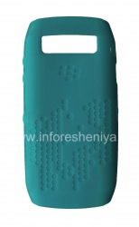 Etui en silicone d'origine pour BlackBerry 9100/9105 Pearl 3G, Turquoise à motifs "Honeycomb" (Turquoise, Littoral)