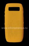 Photo 1 — Etui en silicone d'origine pour BlackBerry 9100/9105 Pearl 3G, Jaune à motifs "Honeycomb" (jaune, Littoral)