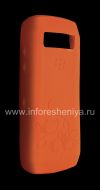 Photo 3 — Asli Silicone Case untuk BlackBerry 9100 / 9105 Pearl 3G, Oranye dengan lega "Pola Henna" (Orange, Henna)