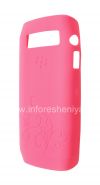 Photo 3 — Original-Silikon-Hülle für Blackberry 9100/9105 Pearl 3G, Rosa gemustert "Henna" (Pink, Henna)