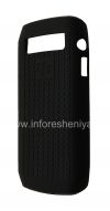 Photo 3 — Funda de silicona original para BlackBerry 9100/9105 Pearl 3G, Negro con alivio "Cuadrados" (Negro, Gird)