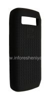 Photo 4 — Etui en silicone d'origine pour BlackBerry 9100/9105 Pearl 3G, Noir avec soulagement "Squares" (Noir, Gird)