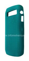 Photo 3 — Etui en silicone d'origine pour BlackBerry 9100/9105 Pearl 3G, Turquoise à motifs "Squares" (Turquoise, Gird)