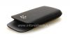 Photo 6 — BlackBerry 9100 / 9105 Pearl 3G জন্য ধাতু পকেট লেদার পকেট লোগো সহ মূল চামড়া কেস, ব্ল্যাক (কালো)