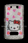 Photo 1 — Plastic bag-cover with rhinestones for BlackBerry 9500/9530 Storm, "Hello Kitty"