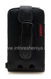 Photo 10 — Caso Firma de cuero con tapa de apertura vertical Caso Ejecutivo Cellet para BlackBerry 9500/9530 tormenta, Negro / Marrón