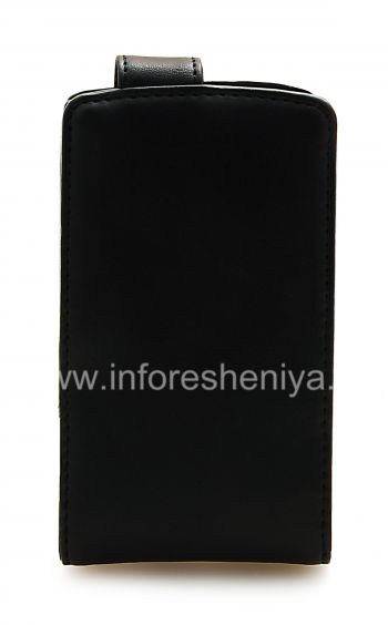 Leather Case with vertically opens the lid and removes belt clip for BlackBerry 9630/9650 Tour