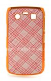 Photo 1 — Plastic "Gridcell" Case-Abdeckung für Blackberry 9700/9780 Bold, Bronze / Rot