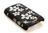 Photo 6 — Plastic bag-cap with laser engraved for BlackBerry 9700/9780 Bold, Black, Large flowers