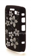 Photo 3 — Plastic bag-cap with laser engraved for BlackBerry 9700/9780 Bold, Brown, Large flowers