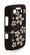 Photo 4 — Plastic bag-cap with laser engraved for BlackBerry 9700/9780 Bold, Brown, Large flowers