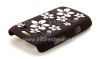 Photo 5 — Plastic bag-cap with laser engraved for BlackBerry 9700/9780 Bold, Brown, Large flowers