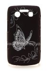Photo 1 — Plastic bag-cap with laser engraved for BlackBerry 9700/9780 Bold, Brown Butterfly