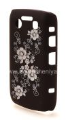 Photo 3 — Plastic bag-cap with laser engraved for BlackBerry 9700/9780 Bold, Brown, Small flowers