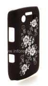 Photo 4 — Plastic bag-cap with laser engraved for BlackBerry 9700/9780 Bold, Brown, Small flowers