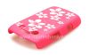 Photo 6 — Plastic bag-cap with laser engraved for BlackBerry 9700/9780 Bold, Pink, large flowers