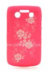 Photo 1 — Plastic bag-cap with laser engraved for BlackBerry 9700/9780 Bold, Pink, small flowers