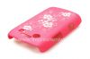Photo 6 — Plastic bag-cap with laser engraved for BlackBerry 9700/9780 Bold, Pink, small flowers