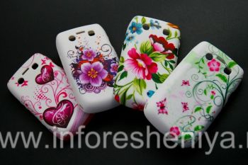 سيليكون حالة مختومة مع نمط لبلاك بيري 9700/9780 Bold