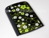 Фотография 4 — Эксклюзивная задняя крышка для BlackBerry 9700/9780 Bold, Серия "Цветочные узоры", Черный/Зеленый