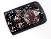 Photo 2 — Exclusive Couverture arrière pour BlackBerry 9700/9780 Bold, Série "motifs de fleurs", Noir / Blanc Effervescent