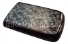 Photo 2 — Exclusive Back Cover for BlackBerry 9700/9780 Bold, Series "Flower patterns", Brown / White Sparkling