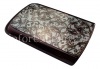 Photo 3 — Exclusive Back Cover for BlackBerry 9700/9780 Bold, Series "Flower patterns", Brown / White Sparkling