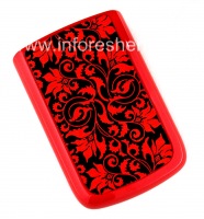 Exklusive Schutzhülle für Blackberry 9700/9780 Bold, Series "Blumenmuster" Red
