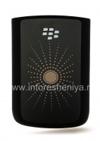 Exclusivo cubierta posterior para BlackBerry 9700/9780 Bold, Metal / plástico, negro "Sun"