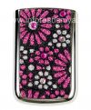Фотография 1 — Эксклюзивная задняя крышка для BlackBerry 9700/9780 Bold, С блестками и стразами, Цветы