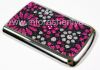 Photo 6 — BlackBerry 9700 / 9780 Bold জন্য এক্সক্লুসিভ পিছনে, sequins এবং হীরা, ফুল দিয়ে