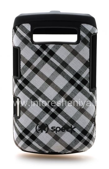 penutup plastik perusahaan dengan kain memasukkan Speck Dilengkapi Kasus untuk BlackBerry 9700 / 9780 Bold