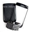 Фотография 1 — Цветной корпус для BlackBerry 9700/9780 Bold, Черный Глянцевый, Крышка "Кожа"
