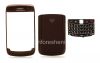 Фотография 1 — Цветной корпус для BlackBerry 9700/9780 Bold, Коричневый Искристый, Крышка "Кожа"