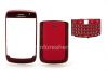 Фотография 1 — Цветной корпус для BlackBerry 9700/9780 Bold, Вишневый/Красный Искристый, Крышка "Кожа"