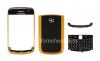 Photo 20 — Cas de couleur exclusive pour BlackBerry 9700/9780 Bold, Or / Noir brillant couvercle "peau"