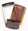 Фотография 1 — Эксклюзивный цветной корпус для BlackBerry 9700/9780 Bold, Золотой/Кофейный глянцевый, крышка “кожа”