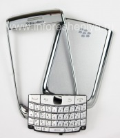 独家颜色身体BlackBerry 9700 / 9780 Bold, 银色光泽的金属盖