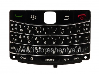俄语键盘BlackBerry 9700 / 9780 Bold（雕刻）, 黑色光条纹