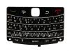 Photo 1 — clavier russe BlackBerry 9700/9780 Bold (gravure), Noir avec des rayures de lumière