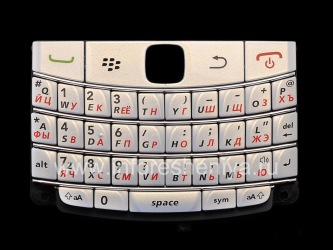 White Russian-Tastatur Blackberry 9700/9780 Bold, Weiß (Perlen-Weiß)