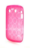 Photo 2 — Silicone Case dikemas dengan pola "Rings" untuk BlackBerry 9700 / 9780 Bold, berwarna merah muda
