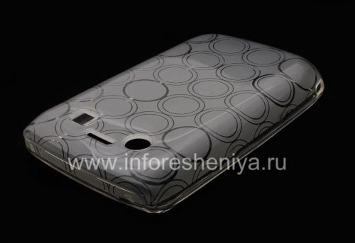 Галерея фотографий товара Силиконовый чехол уплотненный с рисунком "Кольца" для BlackBerry 9700/9780 Bold, Белый
