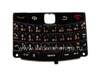 Rusia Keyboard BlackBerry 9780 Bold dengan huruf tebal
