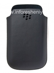 Оригинальный кожаный чехол-карман матовый для BlackBerry 9700/9780 Bold, Черный (Black)