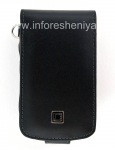 Фирменный кожаный чехол с вертикально открывающейся крышкой Cellet Executive Case для BlackBerry 9700/9780 Bold, Черный/ Коричневый