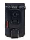 Фотография 2 — Фирменный кожаный чехол с вертикально открывающейся крышкой Cellet Executive Case для BlackBerry 9700/9780 Bold, Черный/ Коричневый