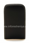 Фирменный кожаный чехол-карман ручной работы Monaco Vertical Pouch Type Leather Case для BlackBerry 9700/9780 Bold, Черный (Black)