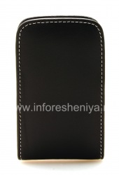 Фирменный кожаный чехол-карман ручной работы Monaco Vertical Pouch Type Leather Case для BlackBerry 9700/9780 Bold, Черный (Black)